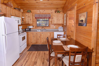 Pigeon Forge Cabin Rental fully equipped kitchen